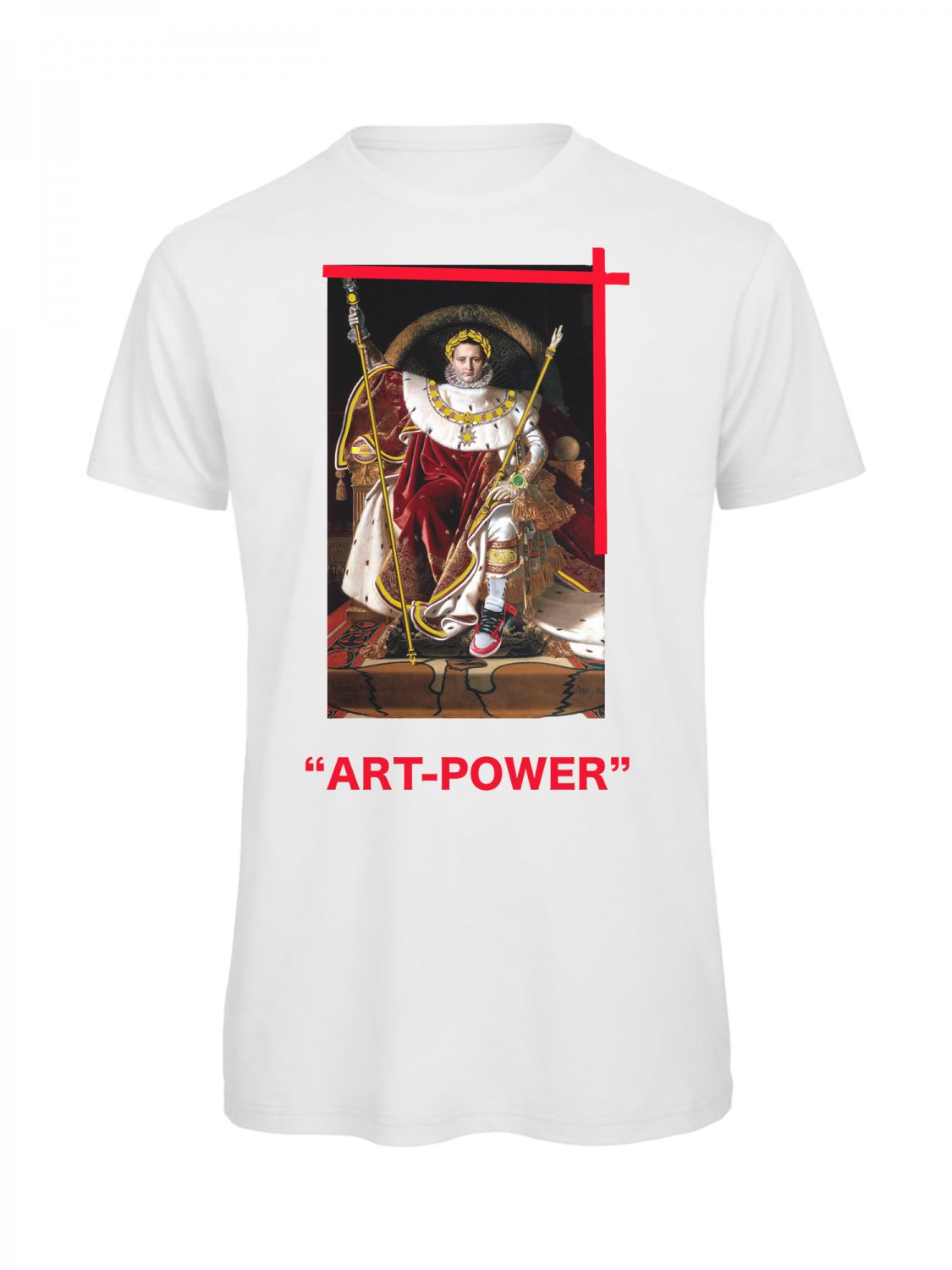 OPENSPACE SIZE XL 100% organic cotton, vegan, biodegradable packaging, art t-shirt for man, white