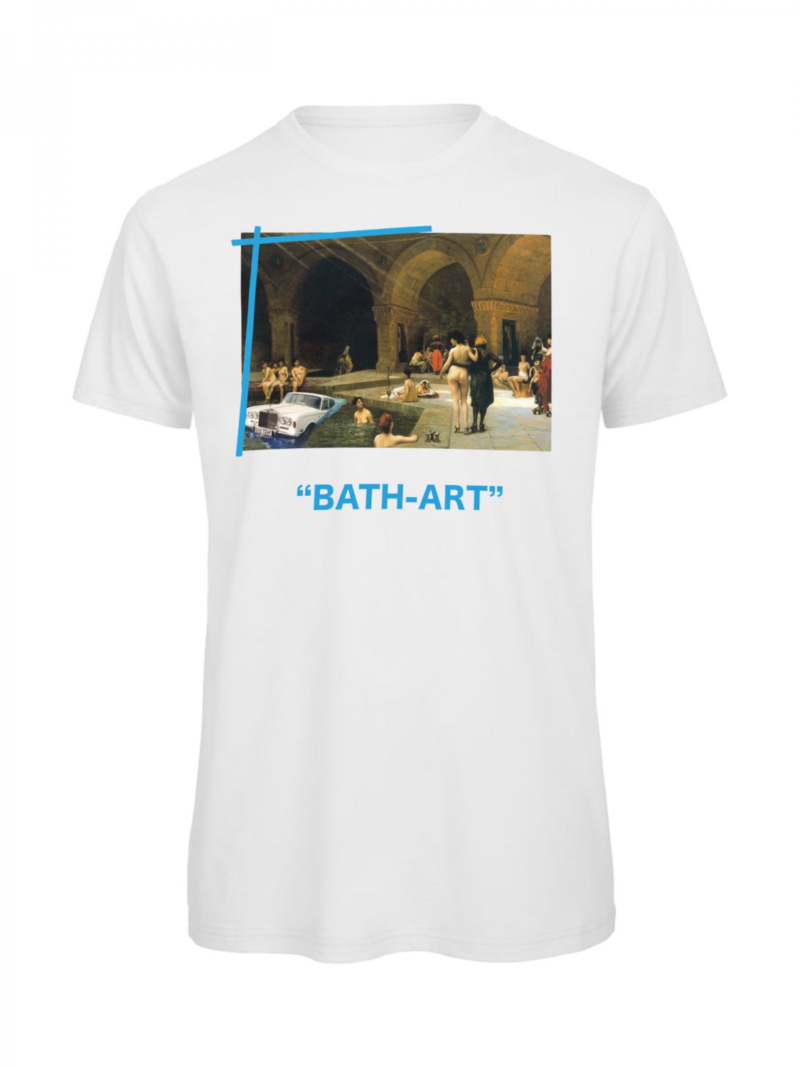 OPENSPACE SIZE S 100% organic cotton, vegan, biodegradable packaging, art t-shirt for man, white