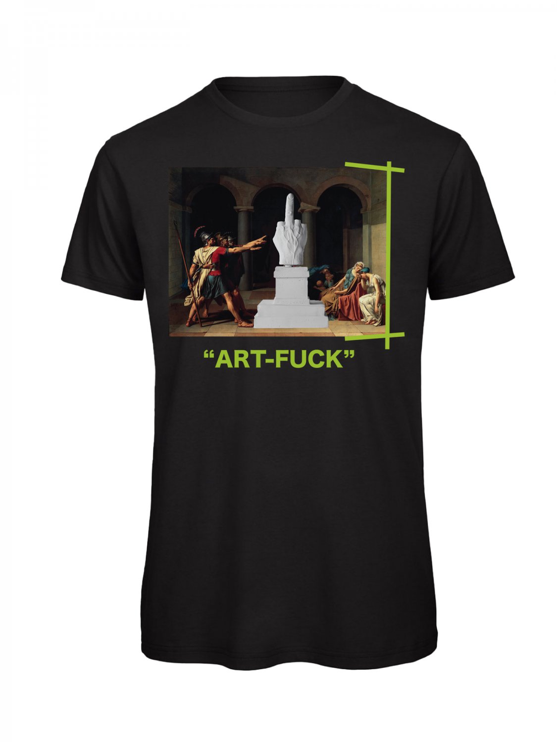 OPENSPACE SIZE L 100% organic cotton, vegan, biodegradable packaging, art t-shirt for man, black