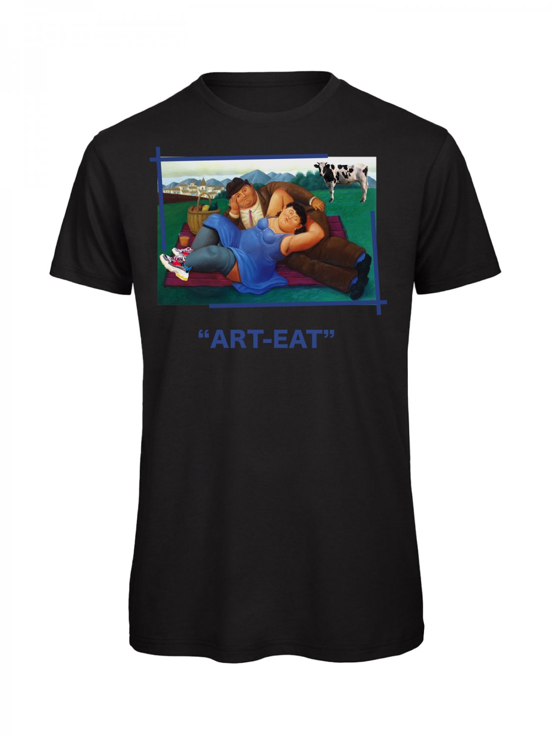 OPENSPACE SIZE S 100% organic cotton, vegan, biodegradable packaging, art t-shirt for man, black