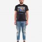 OPENSPACE SIZE S 100% organic cotton, vegan, biodegradable packaging, art t-shirt for man, black