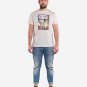 OPENSPACE SIZE S 100% organic cotton, vegan, biodegradable packaging, art t-shirt for man, white