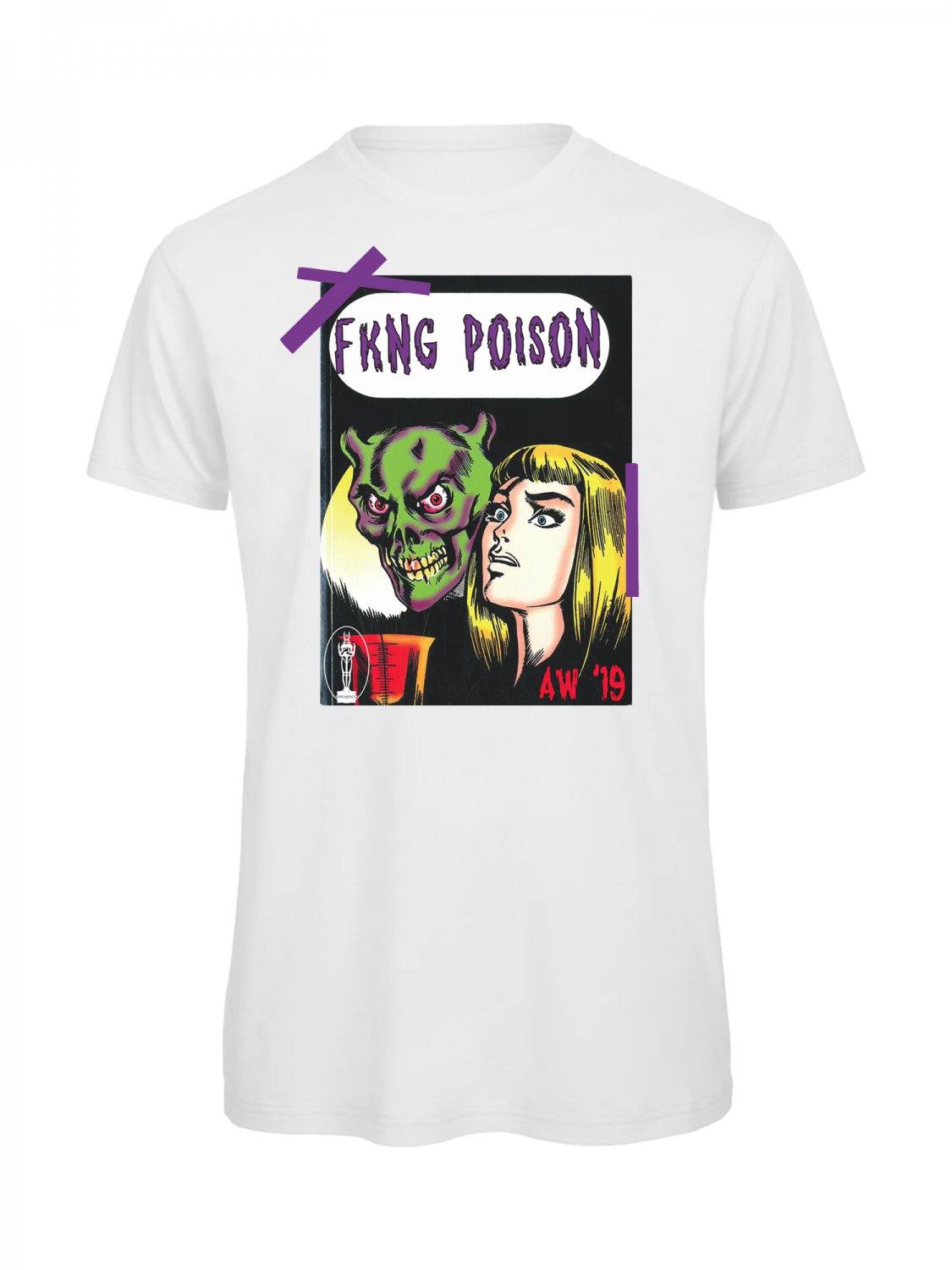 OPENSPACE SIZE XXL 100% organic cotton, vegan, biodegradable packaging, art t-shirt for man, white