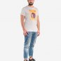 OPENSPACE SIZE XL 100% organic cotton, vegan, biodegradable packaging, art t-shirt for man, white