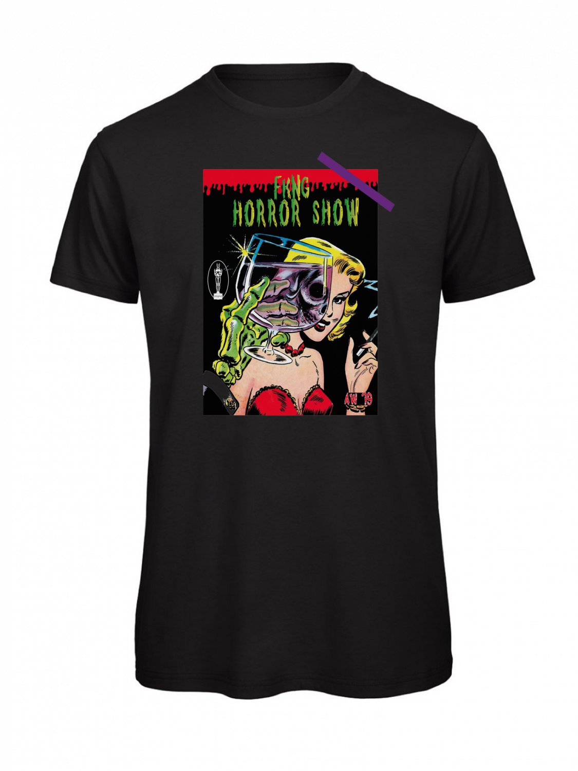 OPENSPACE SIZE L 100% organic cotton, vegan, biodegradable packaging, art t-shirt for man, black