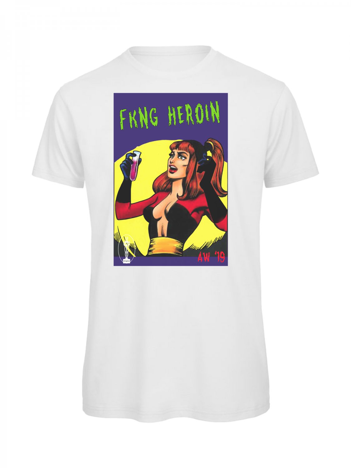 OPENSPACE SIZE M 100% organic cotton, vegan, biodegradable packaging, art t-shirt for man, white