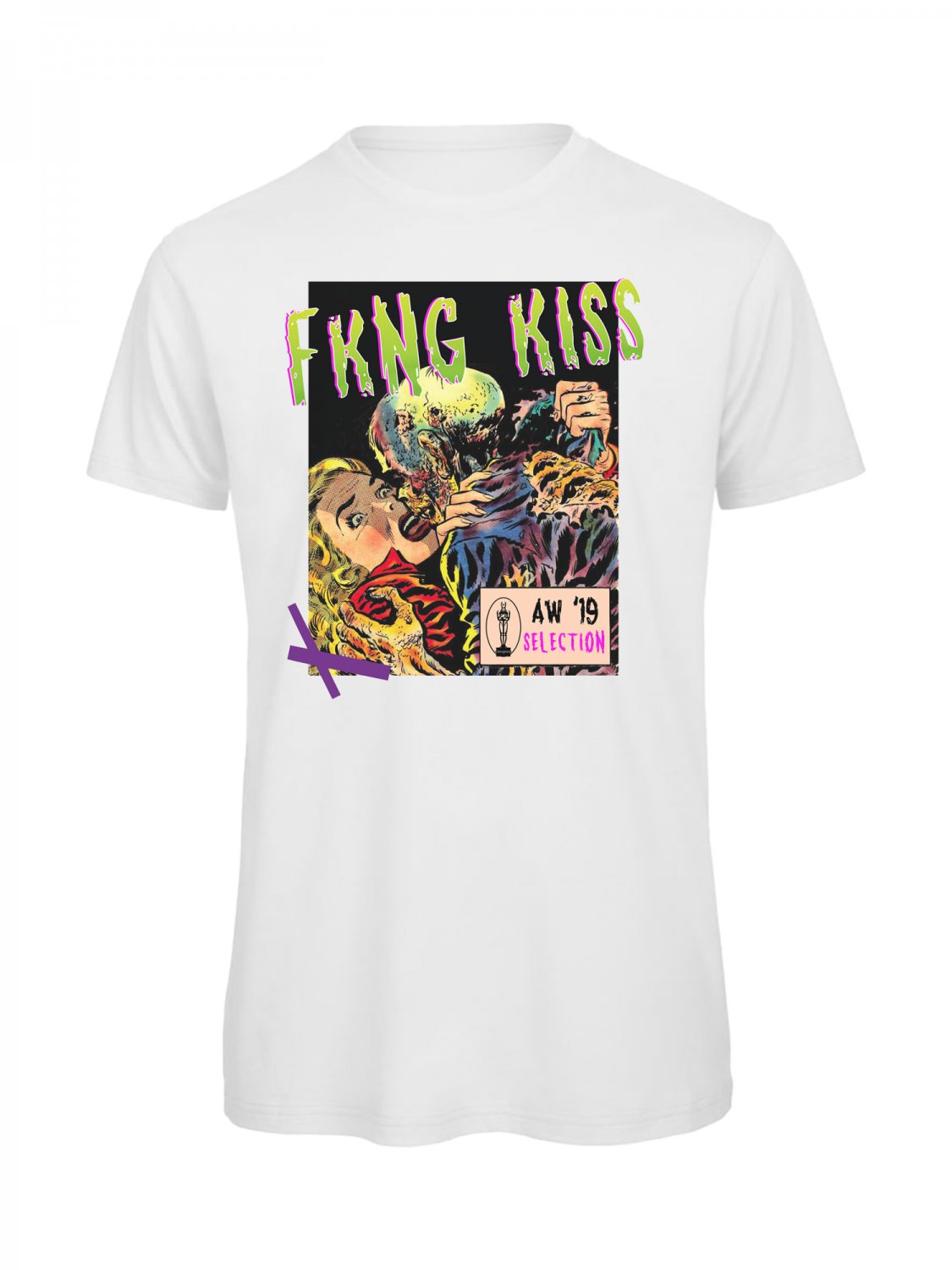 OPENSPACE SIZE XXL 100% organic cotton, vegan, biodegradable packaging, art t-shirt for man, white