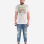 OPENSPACE SIZE L 100% organic cotton, vegan, biodegradable packaging, art t-shirt for man, white