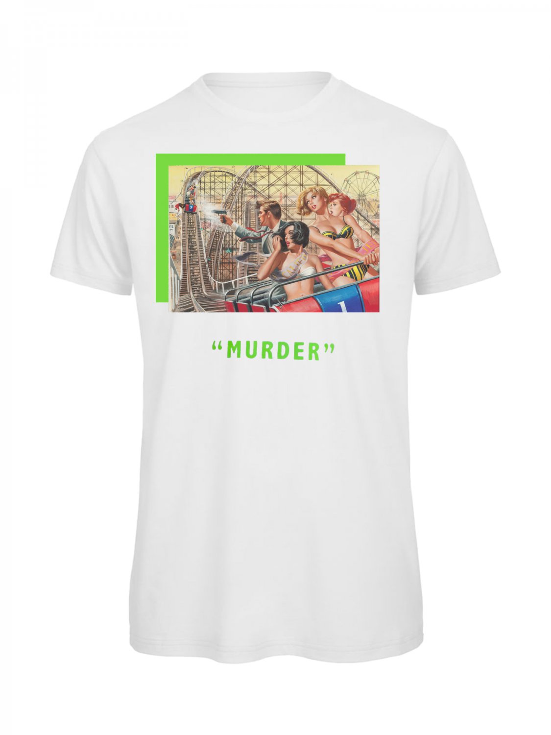 OPENSPACE SIZE XXL 100% organic cotton, vegan, biodegradable packaging, art t-shirt for man, white