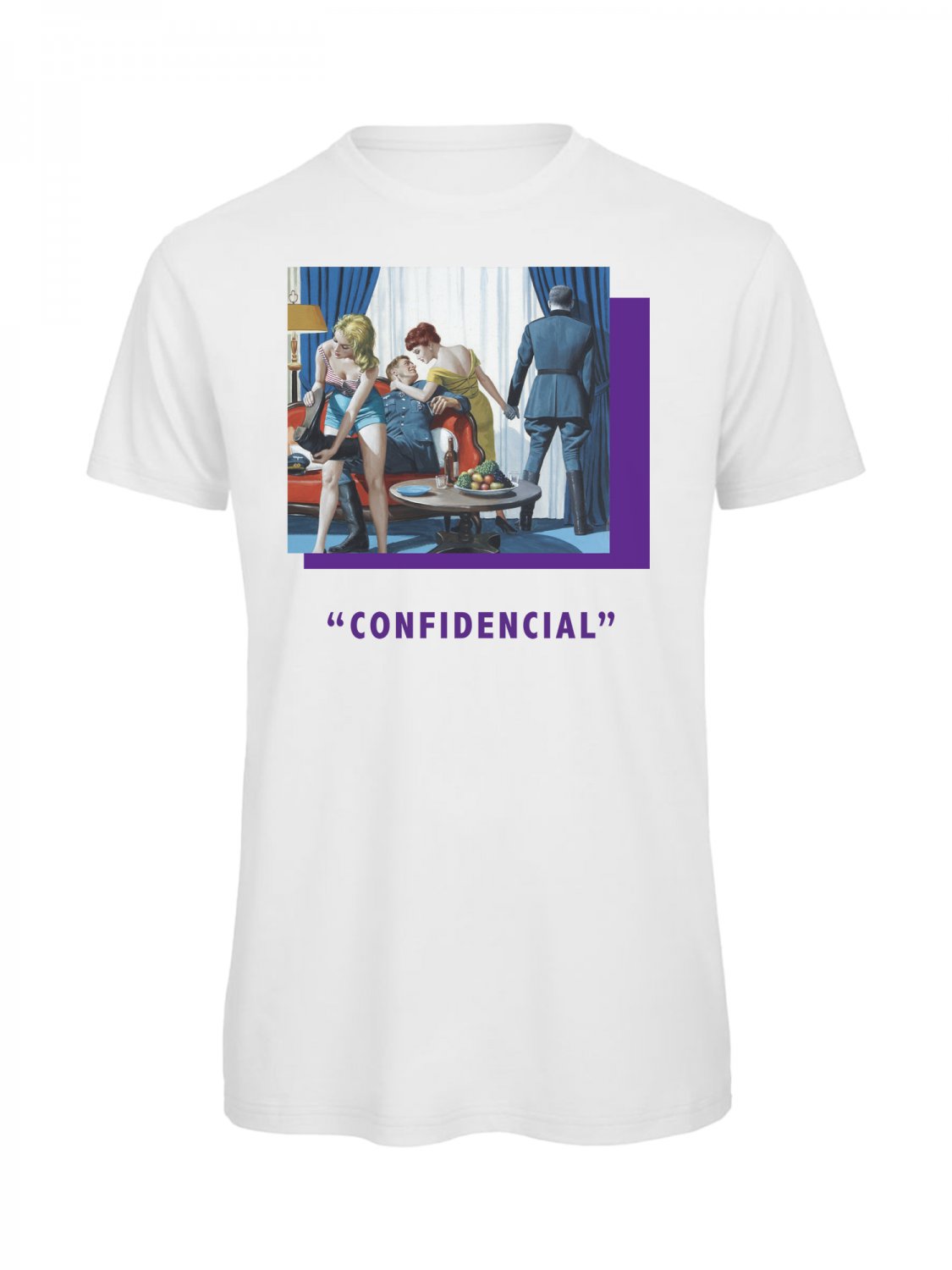 OPENSPACE SIZE L 100% organic cotton, vegan, biodegradable packaging, art t-shirt for man, white