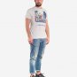 OPENSPACE SIZE L 100% organic cotton, vegan, biodegradable packaging, art t-shirt for man, white