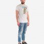 OPENSPACE SIZE S 100% organic cotton, vegan, biodegradable packaging, art t-shirt for man, white