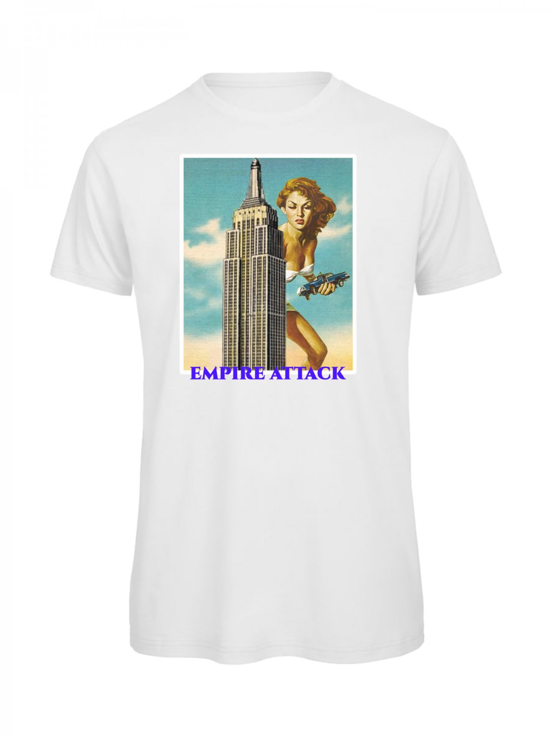 OPENSPACE SIZE M 100% organic cotton, vegan, biodegradable packaging, art t-shirt for man, white