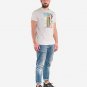 OPENSPACE SIZE XXL 100% organic cotton, vegan, biodegradable packaging, art t-shirt for man, white