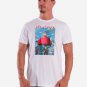 OPENSPACE SIZE M 100% organic cotton, vegan, biodegradable packaging, art t-shirt for man, white