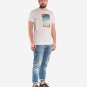 OPENSPACE SIZE S 100% organic cotton, vegan, biodegradable packaging, art t-shirt for man, white