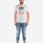 OPENSPACE SIZE M 100% organic cotton, vegan, biodegradable packaging, art t-shirt for man, white