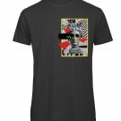 OPENSPACE SIZE S 100% organic cotton, vegan, biodegradable packaging, art t-shirt for man, black