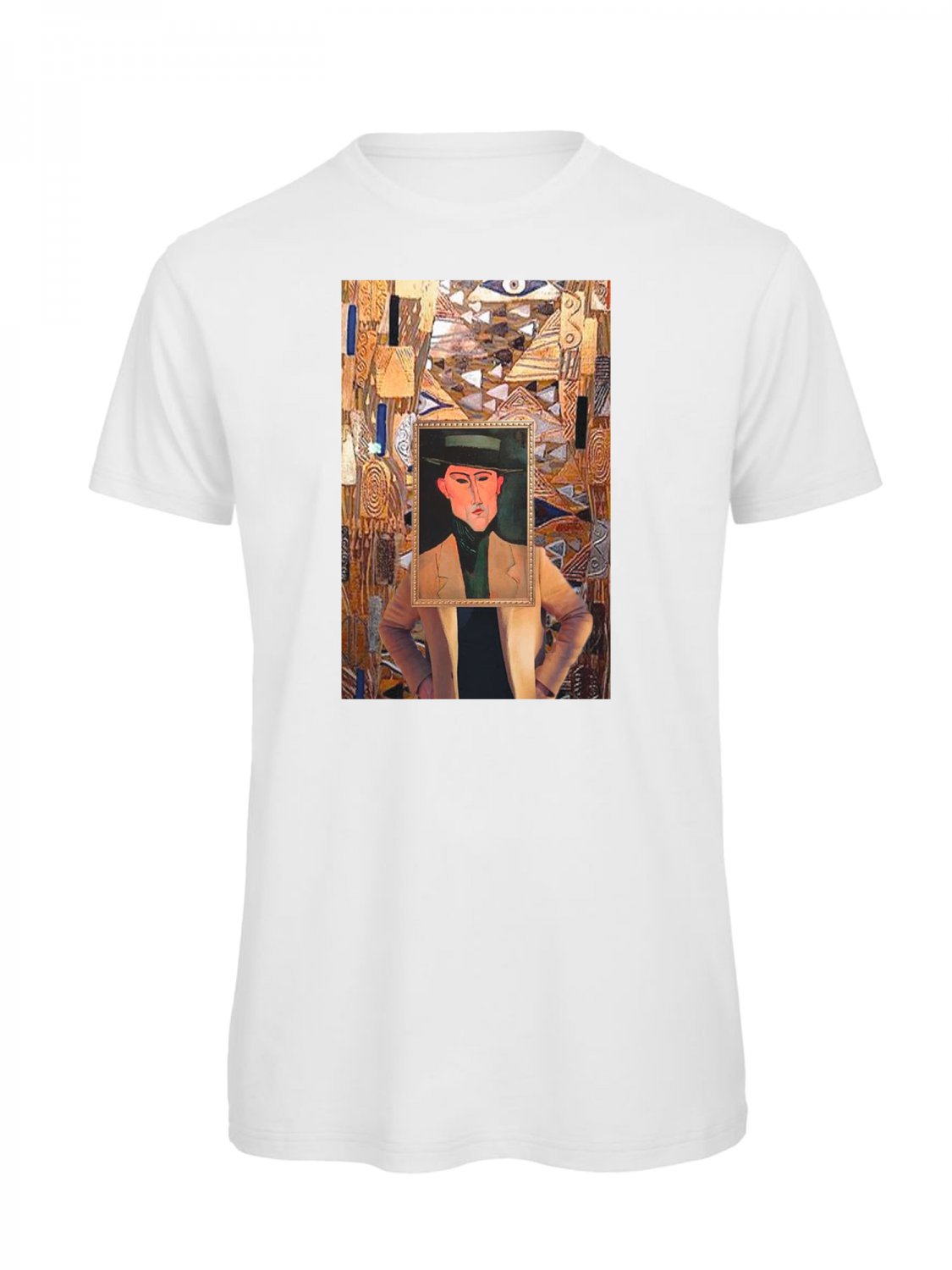 OPENSPACE SIZE XL 100% organic cotton, vegan, biodegradable packaging, art t-shirt for man, white