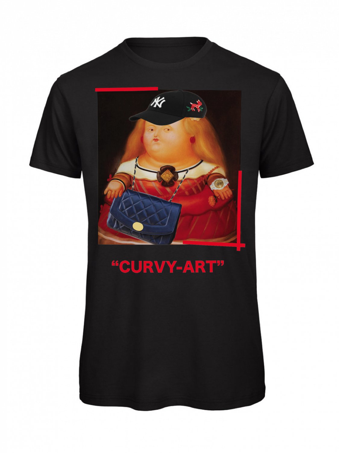 OPENSPACE SIZE L 100% organic cotton, vegan, biodegradable packaging, art t-shirt for woman, black