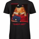OPENSPACE SIZE L 100% organic cotton, vegan, biodegradable packaging, art t-shirt for woman, black