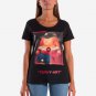 OPENSPACE SIZE L 100% organic cotton, vegan, biodegradable packaging, art t-shirt for woman, black