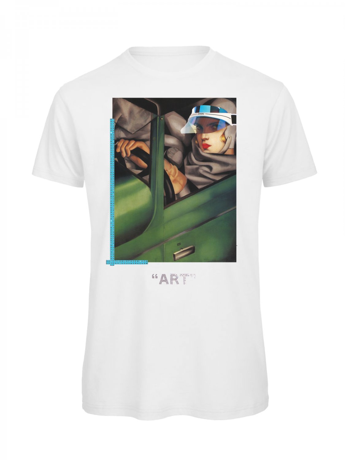OPENSPACE SIZE XL 100% organic cotton, biodegradable package, art STRASS t-shirt for woman, white