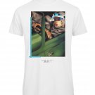 OPENSPACE SIZE XL 100% organic cotton, biodegradable package, art STRASS t-shirt for woman, white