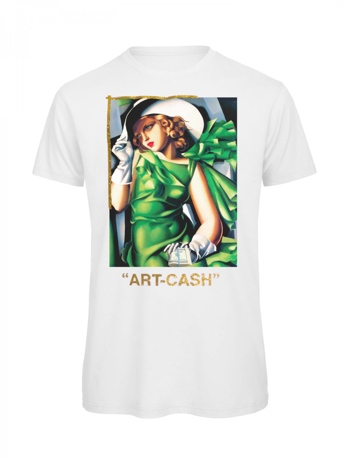 OPENSPACE SIZE XS 100% organic cotton, vegan, biodegradable packaging, art t-shirt for woman, white