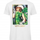 OPENSPACE SIZE M 100% organic cotton, vegan, biodegradable packaging, art t-shirt for woman, white