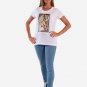 OPENSPACE SIZE XS 100% organic cotton, vegan, biodegradable packaging, art t-shirt for woman, white