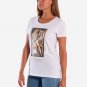 OPENSPACE SIZE XS 100% organic cotton, vegan, biodegradable packaging, art t-shirt for woman, white