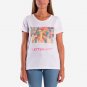 OPENSPACE SIZE L 100% organic cotton, biodegradable package, art STRASS t-shirt for woman, white