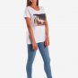 OPENSPACE SIZE XL 100% organic cotton, biodegradable package, art STRASS t-shirt for woman, white