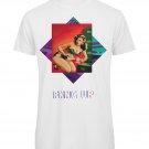 OPENSPACE SIZE M 100% organic cotton, vegan, biodegradable packaging, art t-shirt for woman, white