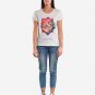 OPENSPACE SIZE M 100% organic cotton, vegan, biodegradable packaging, art t-shirt for woman, white