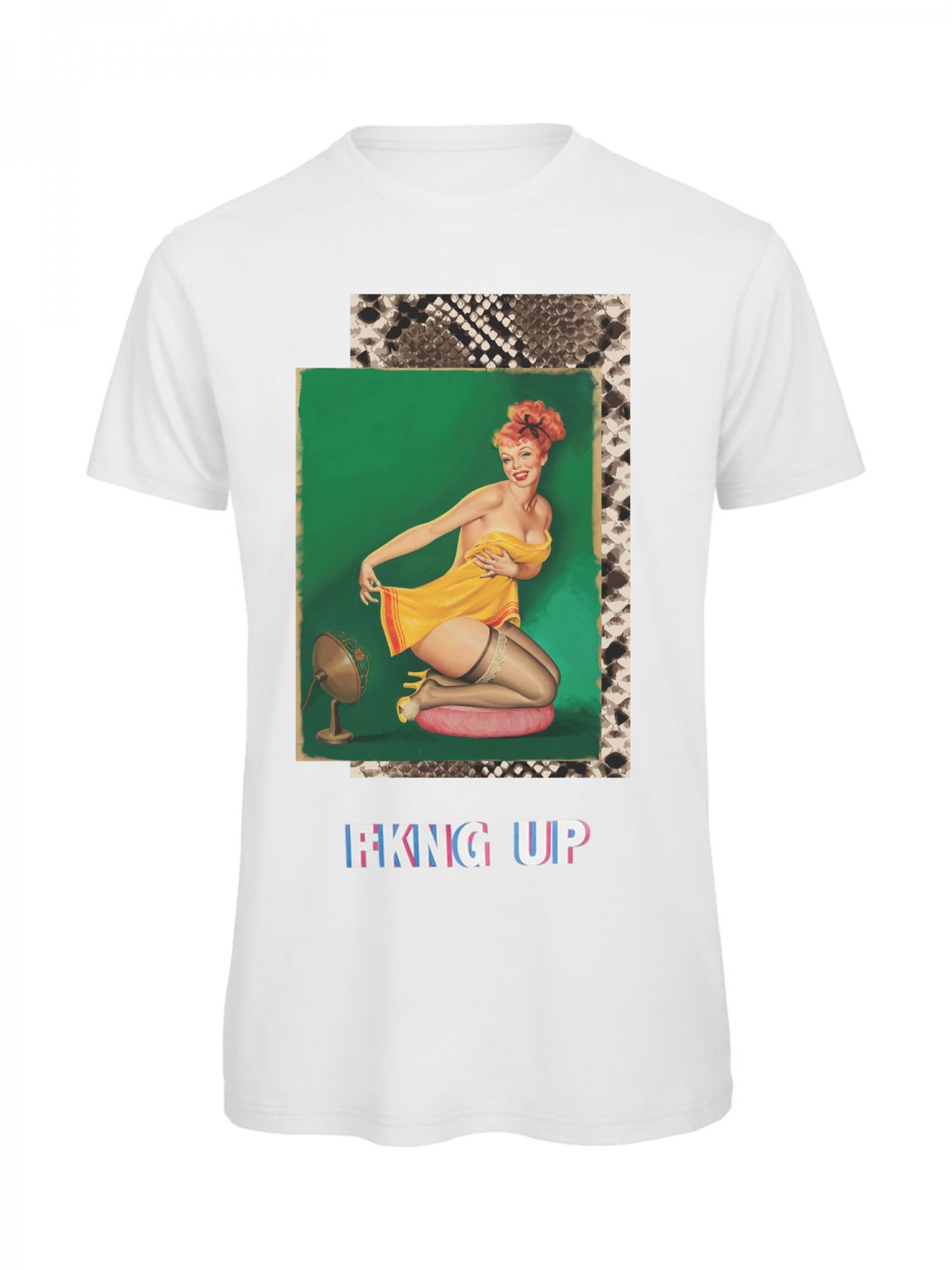 OPENSPACE SIZE L 100% organic cotton, vegan, biodegradable packaging, art t-shirt for woman, white