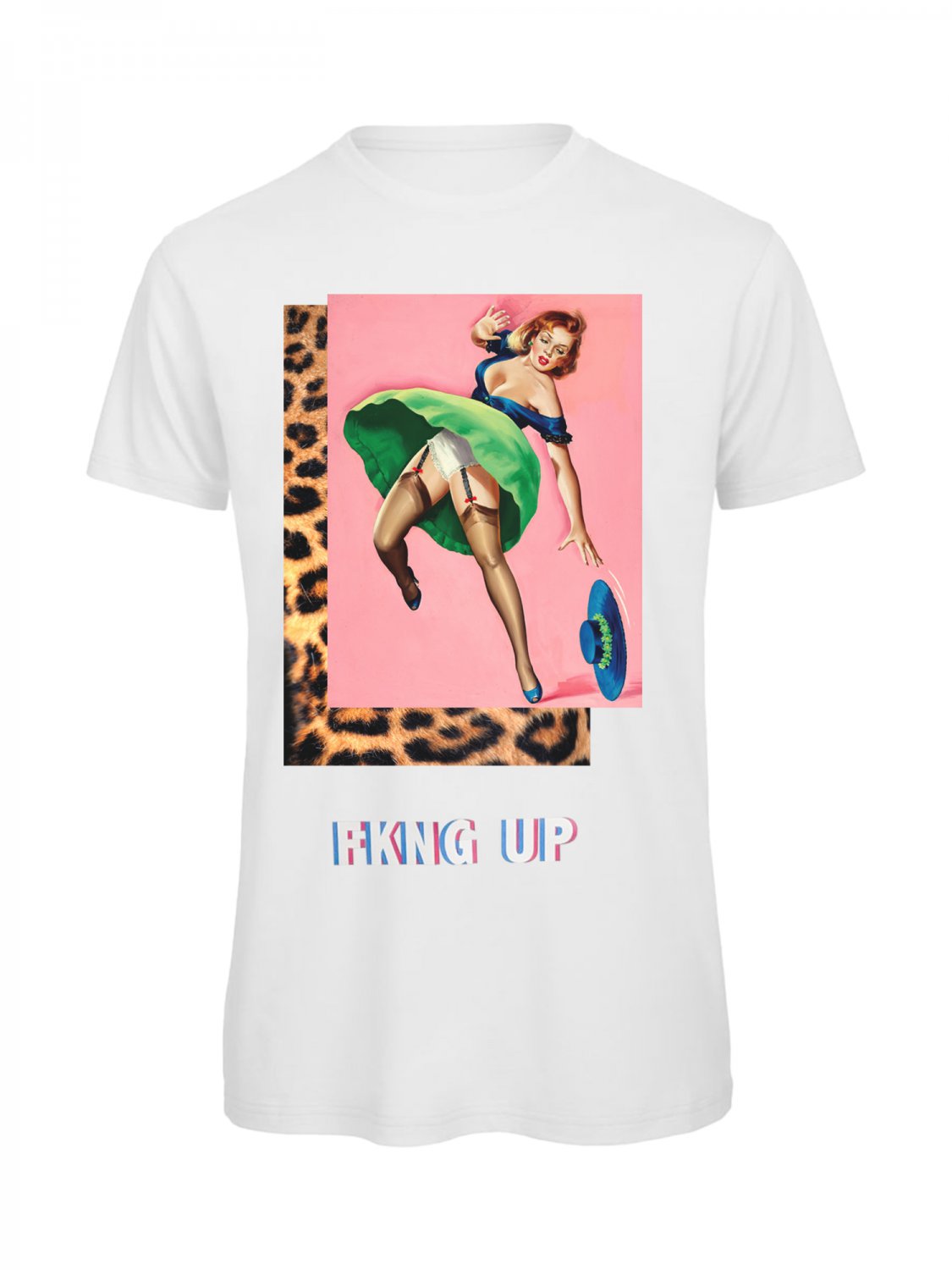 OPENSPACE SIZE XS 100% organic cotton, vegan, biodegradable packaging, art t-shirt for woman, white