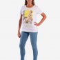 OPENSPACE SIZE XS 100% organic cotton, vegan, biodegradable packaging, art t-shirt for woman, white