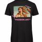 OPENSPACE SIZE XS 100% organic cotton, vegan, biodegradable packaging, art t-shirt for woman, black