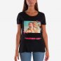 OPENSPACE SIZE XS 100% organic cotton, vegan, biodegradable packaging, art t-shirt for woman, black