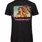 OPENSPACE SIZE L 100% organic cotton, vegan, biodegradable packaging, art t-shirt for woman, black