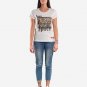 OPENSPACE SIZE XS 100% organic cotton, vegan, biodegradable packaging, art t-shirt for woman, white