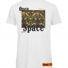 OPENSPACE SIZE XL 100% organic cotton, vegan, biodegradable packaging, art t-shirt for woman, white