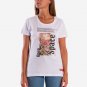 OPENSPACE SIZE XL 100% organic cotton, vegan, biodegradable packaging, art t-shirt for woman, white