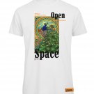 OPENSPACE SIZE M 100% organic cotton, vegan, biodegradable packaging, art t-shirt for woman, white