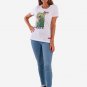 OPENSPACE SIZE XL 100% organic cotton, vegan, biodegradable packaging, art t-shirt for woman, white
