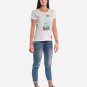 OPENSPACE SIZE M 100% organic cotton, vegan, biodegradable packaging, art t-shirt for woman, white