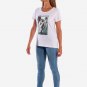 OPENSPACE SIZE S 100% organic cotton, vegan, biodegradable packaging, art t-shirt for woman, white