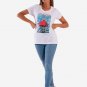 OPENSPACE SIZE S 100% organic cotton, vegan, biodegradable packaging, art t-shirt for woman, white